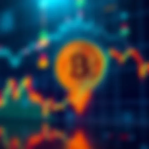 A chart showing Bitcoin's price decreasing, indicating a potential buying opportunity for investors.