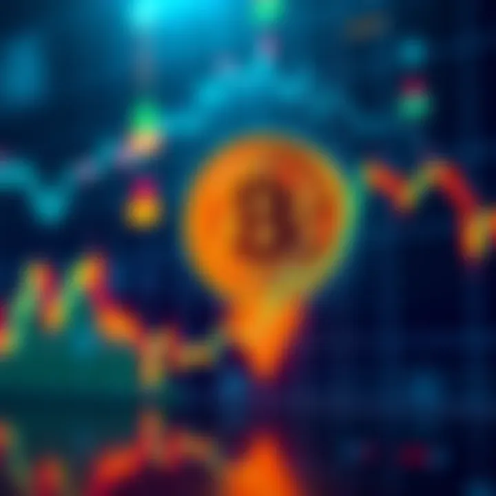 A chart showing Bitcoin's price decreasing, indicating a potential buying opportunity for investors.