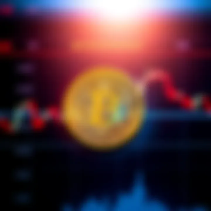 Line graph showing Bitcoin prices fluctuating between $48,000 and $53,000, with the MicroStrategy logo superimposed to suggest financial impact.