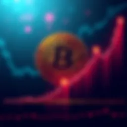 Bitcoin price chart with upward trend A Bitcoin price chart showing historical patterns with a projected upward trend towards 2026, indicating potential recovery and new highs after corrections.