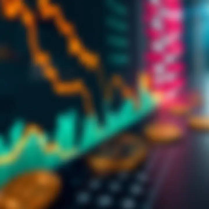 A downward trend graphic showing Bitcoin's plummet against a backdrop of market data.