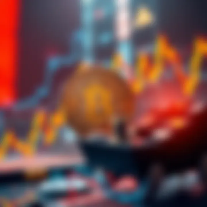 Graph showing Bitcoin price drop below $114K with selling pressure indicated