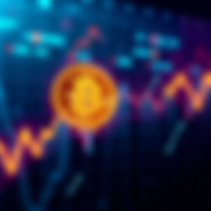 A graph showing a downward trend in Bitcoin prices with a bear symbol indicating a bear market