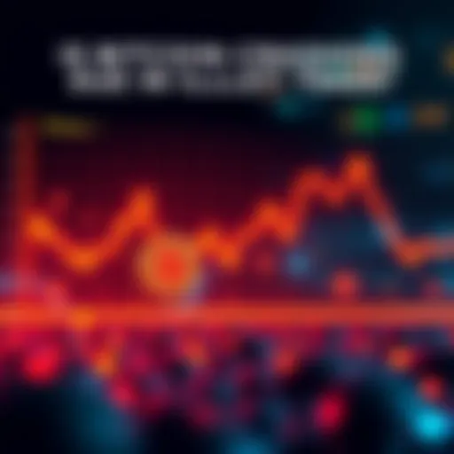 A line graph showing the downward trend of Bitcoin's price over time, with symbols representing illicit trade and petro fuel demand reduction