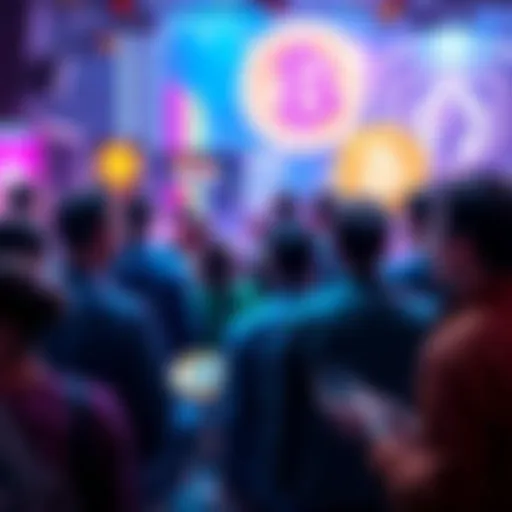 People discussing Bitcoin price trends in a lively forum setting.