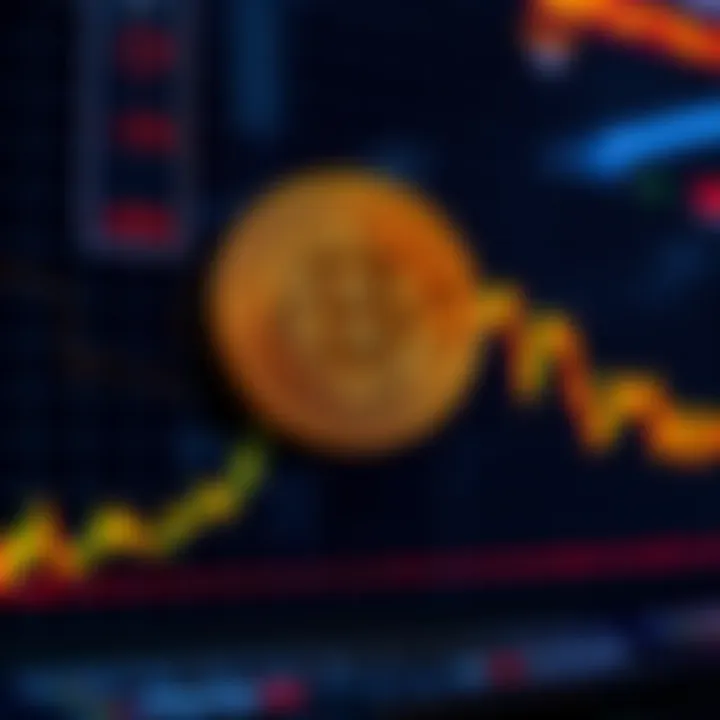 A Bitcoin price chart showing a downward trend, reflecting recent market sentiment.