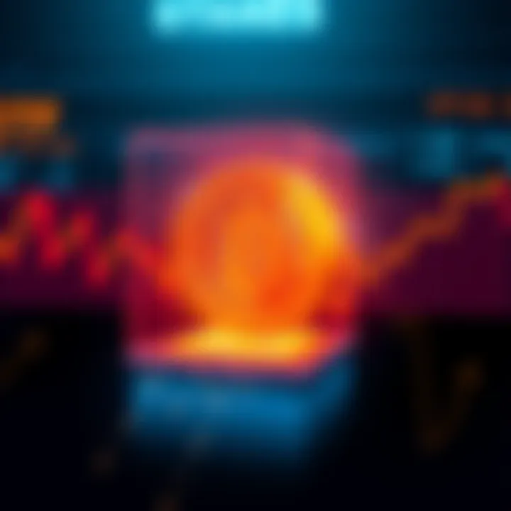 A Bitcoin price chart showing a significant downtrend over five months with ETF outflows represented as arrows moving out of a box