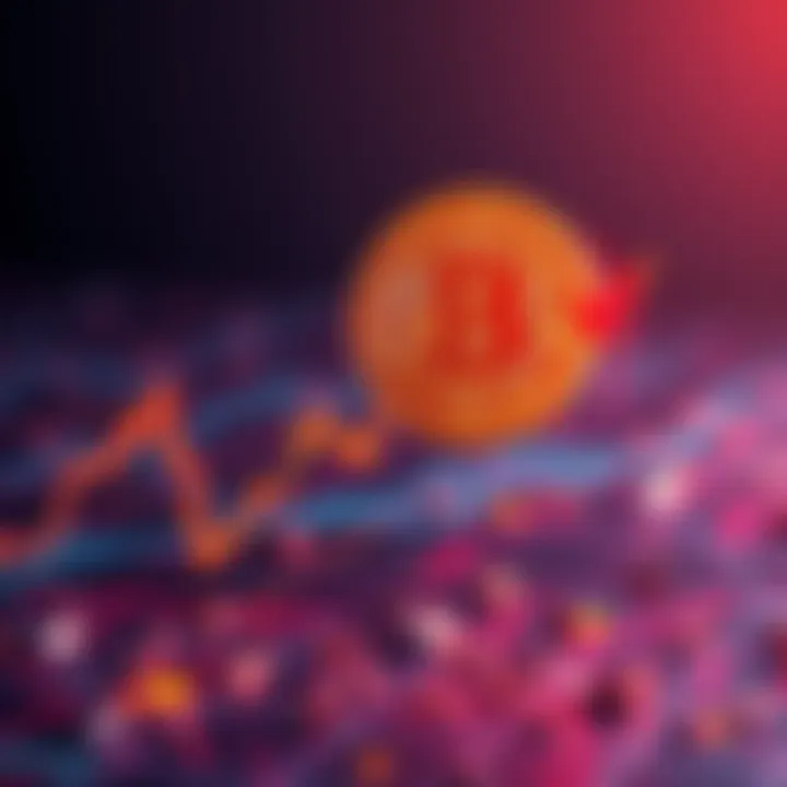 A graph showing Bitcoin's decline from $100K to $62K with a downward trend arrow