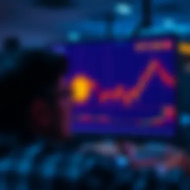 Bitcoin Price Drop A person looking at a screen showing a declining Bitcoin chart, symbolizing market uncertainty.