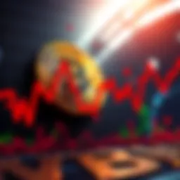 Bitcoin price drop A graph showing Bitcoin's price plummeting 45% with red indicators