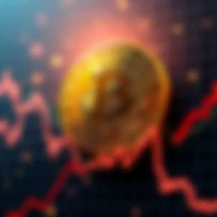 A graph showing Bitcoin's price decline over the year with a downward trend line.