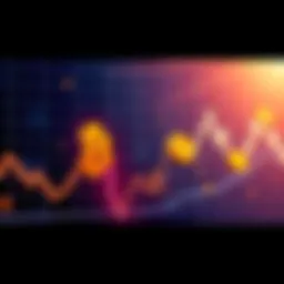 Bitcoin Price Drop Graph showing Bitcoin's price decrease with a downward trend line and digital currency symbols