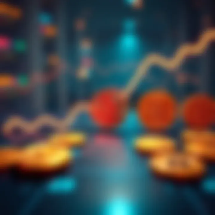 A visual representation of Bitcoin's potential decline, featuring a downward trend line with Bitcoin symbols, reflecting market uncertainty.