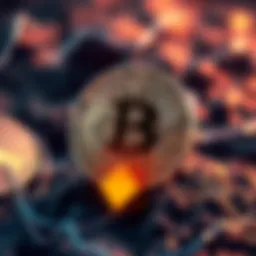 Bitcoin Price Drop Bitcoin logo with a downward arrow symbolizing the price drop below $60,000