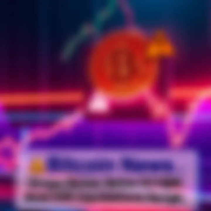 Graph showing Bitcoin's price declining below $118,000 with a warning sign about liquidations.