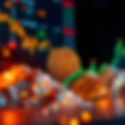 A graphic showing a downward trend in Bitcoin's value with a crashing Bitcoin symbol.
