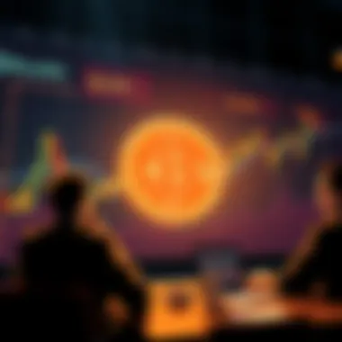 Bitcoin Price Drop A chart showing Bitcoin's price dropping sharply to $20, with concerned investors looking on.