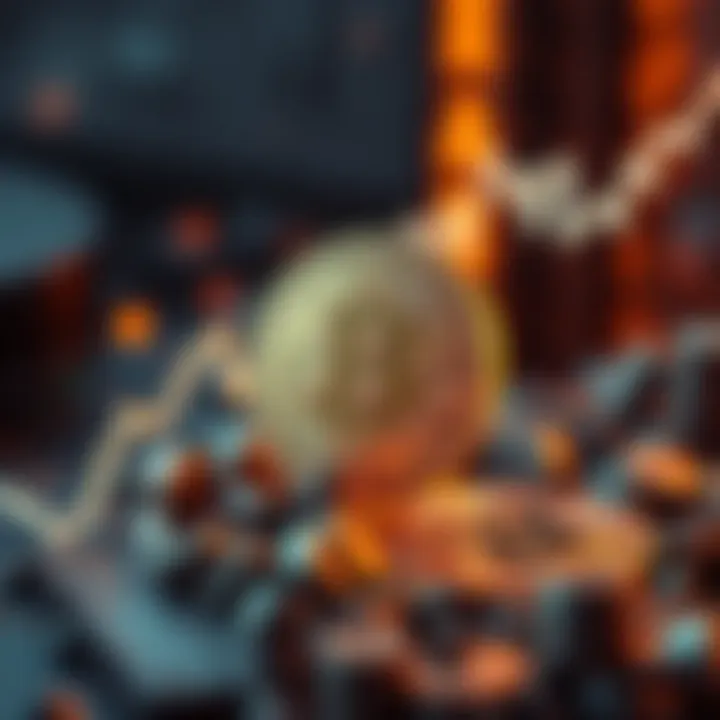 A graphic showing Bitcoin's value dropping below $100,000 with a downward trend line.