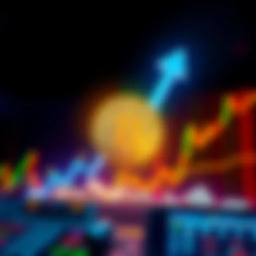 A downward arrow with a Bitcoin symbol and a graph showing a drop in value from $126K to $86K, representing the loss in the crypto market.