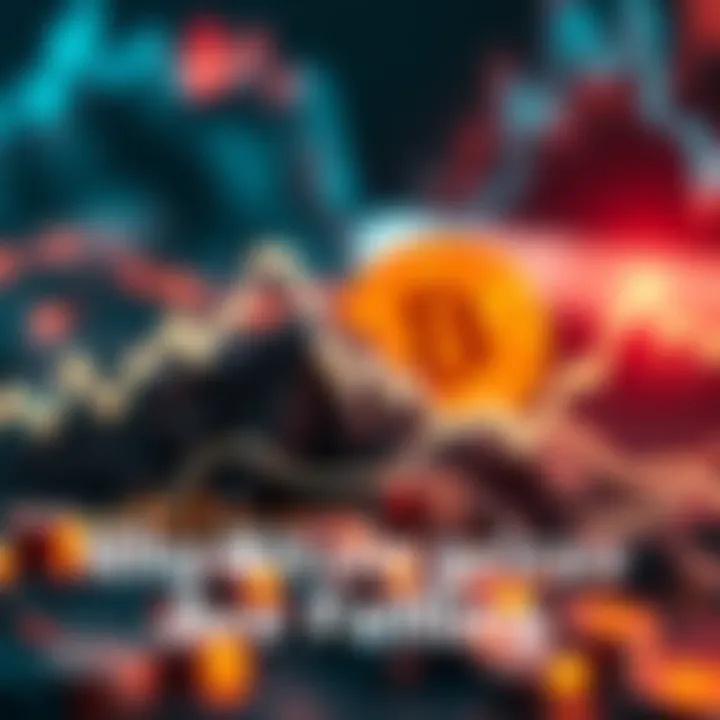 Graph showing Bitcoin price decline from high to low