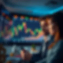 Bitcoin Price Drop Emotions Investors looking at Bitcoin charts showing a steep decline, expressing feelings of fear and excitement