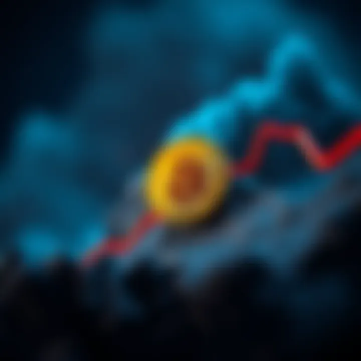 Graph showing Bitcoin's decline from $126K to $66K with a red downward trend line