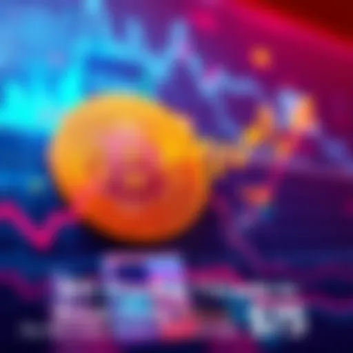 Bitcoin price drop illustration Graph showing Bitcoin price decline with an upward trend line for DCA investment