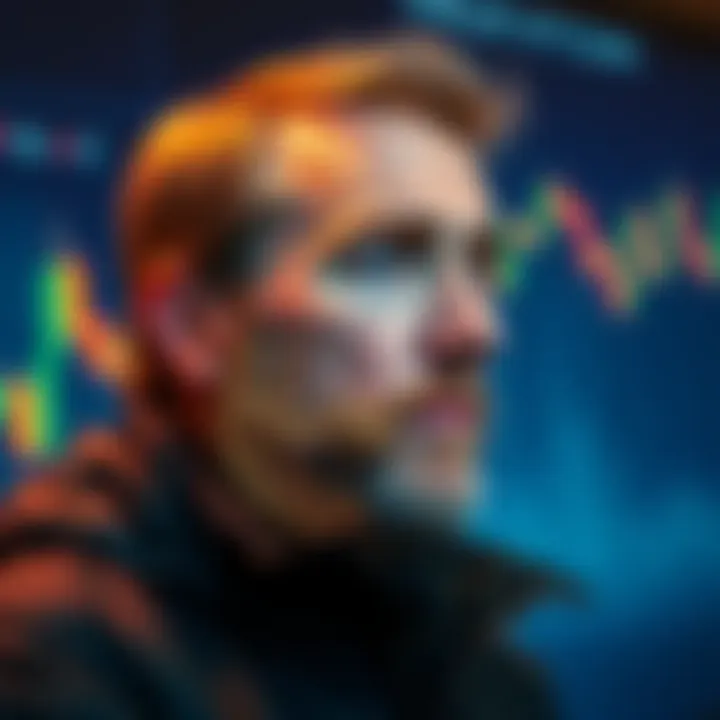 Graph showing Bitcoin price dropping with an image of Michael Saylor looking concerned