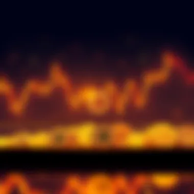 A line graph showing dramatic ups and downs in Bitcoin's price, reflecting market fear and excitement.