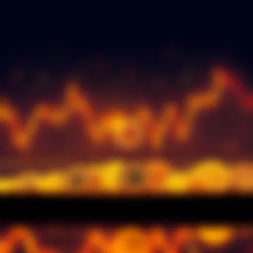 Bitcoin Price Fluctuation Chart A line graph showing dramatic ups and downs in Bitcoin's price, reflecting market fear and excitement.