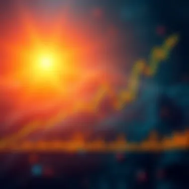 A chart showing a projected upward trend for Bitcoin prices, indicating a peak around $280,000, with fluctuating lines and growth indicators