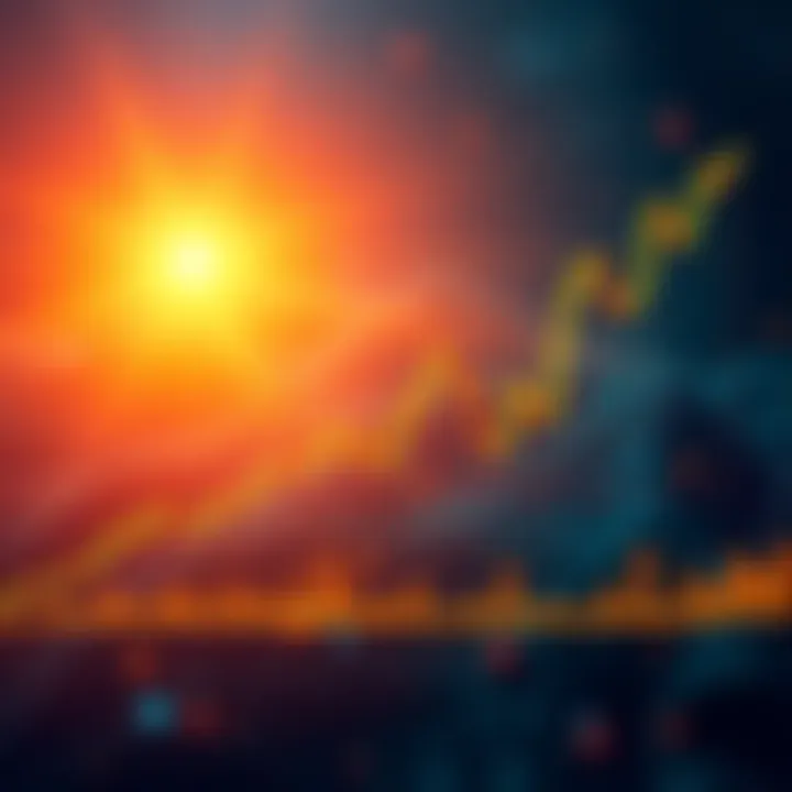 A chart showing a projected upward trend for Bitcoin prices, indicating a peak around $280,000, with fluctuating lines and growth indicators