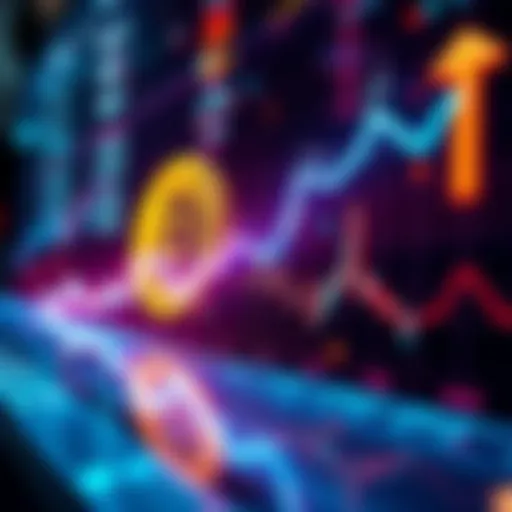 A visual representation of Bitcoin's potential price growth over the next decade, showing increasing trends on a graph.