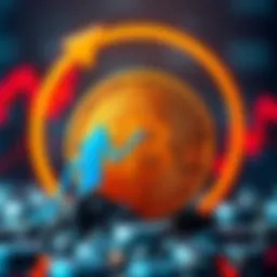 Bitcoin symbol with arrows showing a rise in price, representing optimism among investors