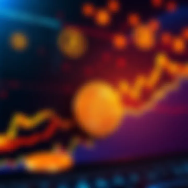 Bitcoin Price Increase Chart showing rising Bitcoin price with symbols of wallet hacks in the background