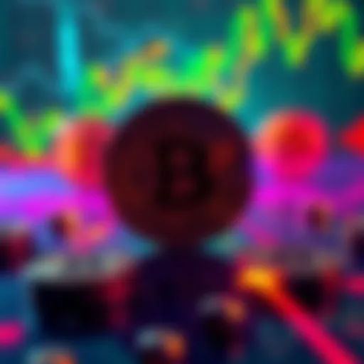 A graphic showing Bitcoin symbols with arrows indicating price control and stability, highlighting institutional influence in the market.