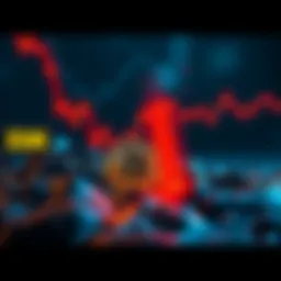 A graphic showing a downward trend in Bitcoin prices with a highlighted point at $50,000, symbolizing a potential bottom for the market.