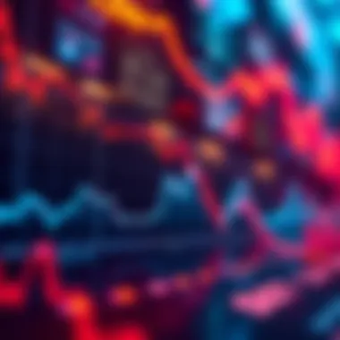 A graphic showing a downward trend in Bitcoin prices with a dollar sign and a chart