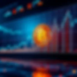 Bitcoin Price Predictions Graph showing fluctuating Bitcoin prices with a downward trend towards $49K