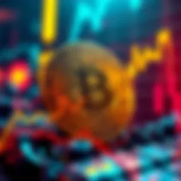 A graphic representing Bitcoin's potential rise to $40K with a bullish market trend line and a Bitcoin logo