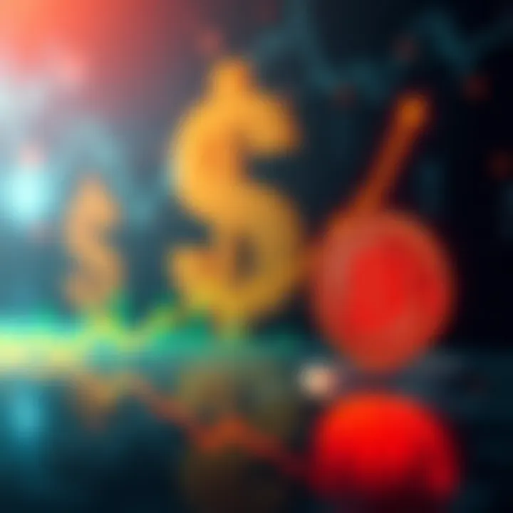 Graph showing Bitcoin's increasing value over time with a dollar sign in the background