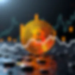 Bitcoin Price Stagnation A digital illustration of the Bitcoin symbol with a flat line graph showing no movement, representing the stagnation in Bitcoin prices.