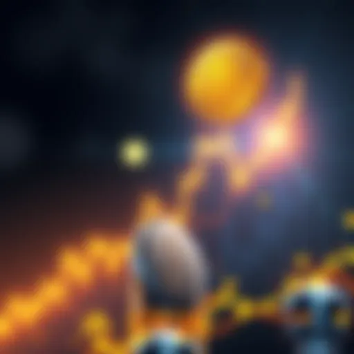 A digital illustration showing a rising Bitcoin graph with a bright background, symbolizing a potential surge in value above $100,000.