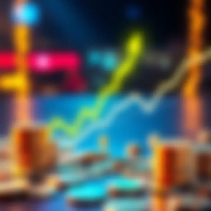 A graphic showing a rising Bitcoin price chart with coins and dollar signs, symbolizing wealth concentration and currency debate.
