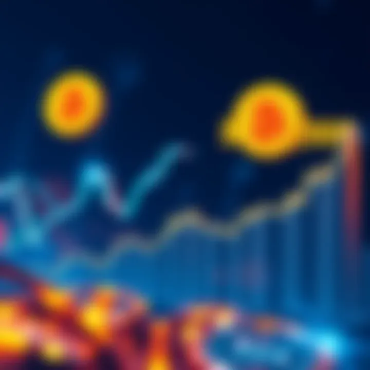 A graph showing Bitcoin price reaching $58,000 with anxious investors in the background