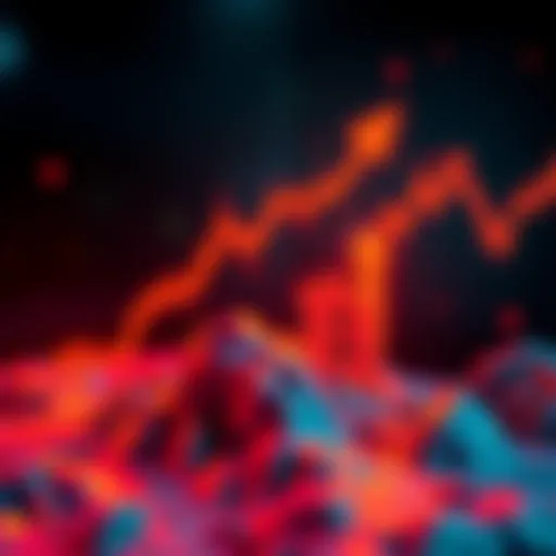 A graphic showing a rising Bitcoin price chart with arrows pointing upward, symbolizing growth amid economic challenges.