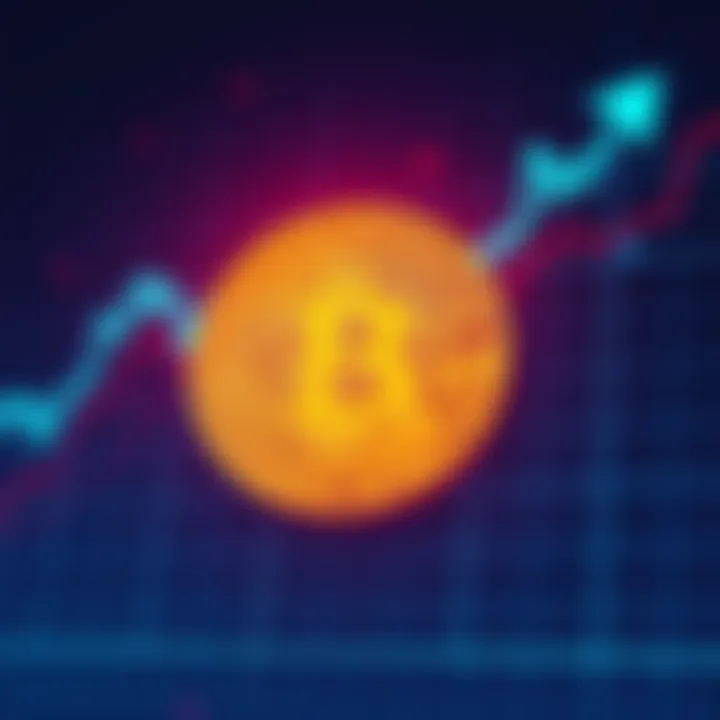 Bitcoin Price Surge Bitcoin symbol with a rising chart background, indicating a price increase to over $150,000 in 2025.
