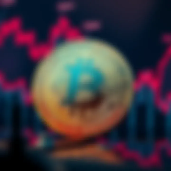 Bitcoin price surge Bitcoin symbol with an upward trend graph background showing increase