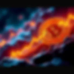 Bitcoin price surge concept A graphic showing an upward trend line with a Bitcoin symbol, indicating a potential price increase above $100k.