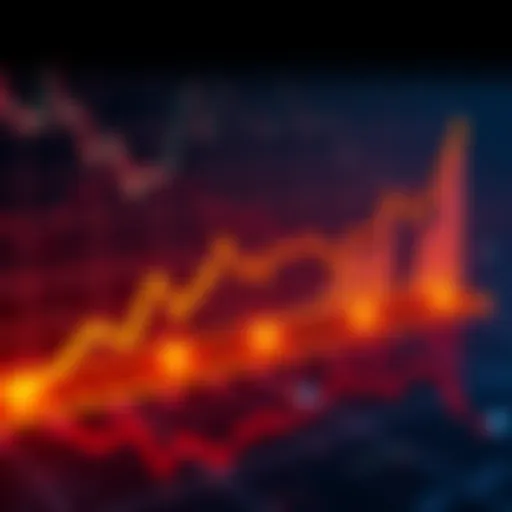 Graph showing projected Bitcoin price trends for 2030 with upward and downward movements